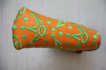 Scotty Cameron Putter Headcover Lime , Orange , & Purple Crown Patchwork