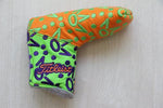 Scotty Cameron Putter Headcover Lime , Orange , & Purple Crown Patchwork
